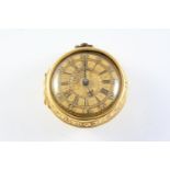 AN 18TH CENTURY GOLD PAIR CASED POCKET WATCH BY ANDREW DICKIE the signed gold dial with Roman