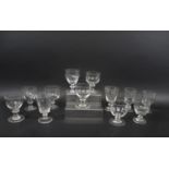 19THC GLASS RUMMMERS twelve various glass rummers including one with etched writing (difficult to