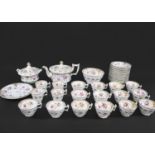 EARLY 19THC STAFFORDSHIRE BONE CHINA TEA SERVICE - MRS BOWRING circa 1820's and pattern no 388, each