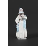 UNUSUAL ROYAL COPENHAGEN FIGURE - VICTORIAN LADY Model No 1385 Victorian Lady, the figure brightly