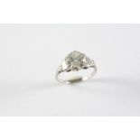 A DIAMOND SOLITAIRE RING the round old brilliant-cut diamond weighs approximately 2.04 carats, set