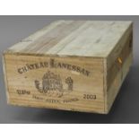 WINE Chateau Lanessan Haut-Medoc, 2003, 12 bottles in original wooden case.