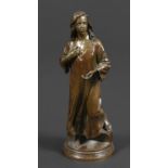AFTER FRANCOIS RAOUL LARCHE (1860-1912 - LARGE BRONZE OF JESUS a large full length bronze of Jesus