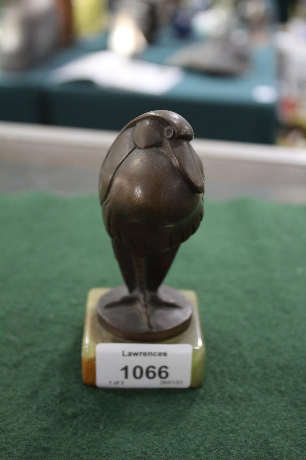 ART NOUVEAU PEWTER BIRD INKWELL an unusual pewter inkwell in the form of a Bird, the head hinges - Image 3 of 22