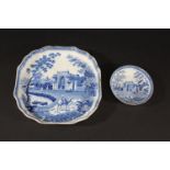 ROGERS PEARLWARE DISH - CAMEL a square dish in the Camel design, transfer printed in blue and