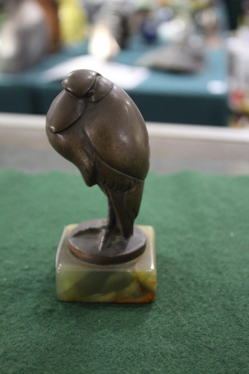 ART NOUVEAU PEWTER BIRD INKWELL an unusual pewter inkwell in the form of a Bird, the head hinges - Image 2 of 22