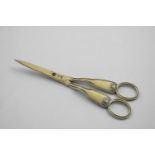 A PAIR OF GEORGE III SILVERGILT GRAPE SCISSORS Fiddle, Thread & Shell pattern, crested, by William
