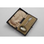 ROBERTSTON'S ADVERTISING FIGURE:- An Edwardian child's or preserve spoon with an egg-shaped bowl and