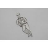 AN EARLY 20TH CENTURY NORTH AMERICAN NOVELTY BOOKMARK cut out and engraved to resemble the figure of