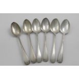 A SET OF SIX VICTORIAN OLD ENGLISH THREAD PATTERN TABLE SPOONS by Messrs. E & J. Barnard, London