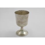 A PLAIN GOBLET on a flaring foot with the inscription "Abington Church 1811", unmarked; 6.5" (16.5