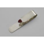 A LATE VICTORIAN BOOKMARK with a red-enamelled heart terminal and a Registered Design No. (3-04959),