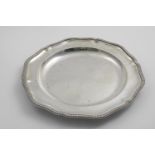 A GREAT WAR PERIOD SECOND COURSE DISH of shaped circular outline with a gadrooned border, by