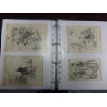 Punch Cycling Cartoons. A quarto-size loose-leaf black binder holding an excellent collection of 112