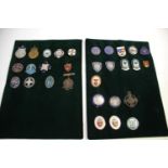 NURSING BADGES - IRELAND & WALES 2 cards with various badges including Belfast Southern College (