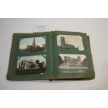 POSTCARD ALBUMS - CHURCHES & CATHEDRALS 2 interesting albums with a large variety of postcards on