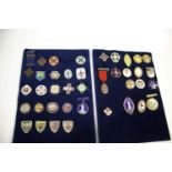 NURSING BADGES various badges on two cards including Dartford School of Nursing, Sidcup & Swanley,