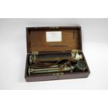 19THC CASED MILITARY TELESCOPE - C W DIXEY a 4 drawer metal telescope by C W Dixey, Optician to