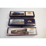 BACHMANN BOXED LOCOMOTIVES 3 boxed locomotives, 31-958 Guillemot 60020, 31-554 V2 60903, and 31-951A