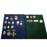 NURSING BADGES 20 various badges on two cards, including General Nursing Council, Taunton & Somerset