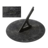 19THC NEGRETTI & ZAMBRA SUNDIAL a bronze 12 inch diameter sundial, inscribed on the inner edge of