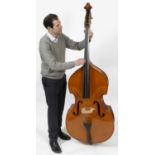 DOUBLE BASS - ANDREAS ZELLER a modern double bass with a label inside for Andreas Zeller, Romania,