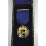 9CT GOLD NURSES MEDAL a 9ct gold and enamel medal, Alex Foster Medal, Awarded Most Efficient