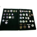 NURSING BADGES - SCOTLAND 2 cards of various badges including Western Infirmary Glasgow (silver),