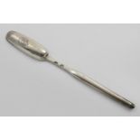 A GEORGE II / III IRISH MARROW SCOOP engraved on the back of the large bowl with a crest and the
