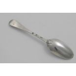 A RARE SCOTTISH PROVINCIAL TABLE SPOON Hanoverian pattern with a double drop, initialled, by