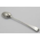 A GEORGE I SCOTTISH BASTING OR HASH SPOON Hanoverian pattern with a plain moulded rattail, the