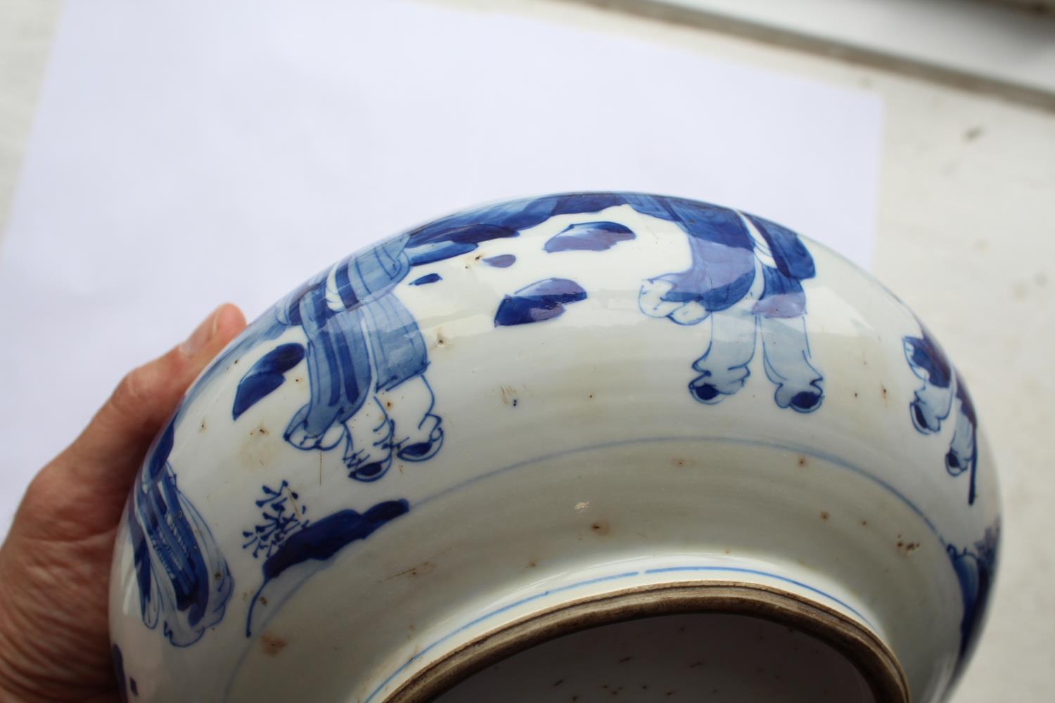 CHINESE PORCELAIN BLUE & WHITE CENSER - KANGXI Qing Dynasty Kangxi period, the rounded sides - Image 33 of 44