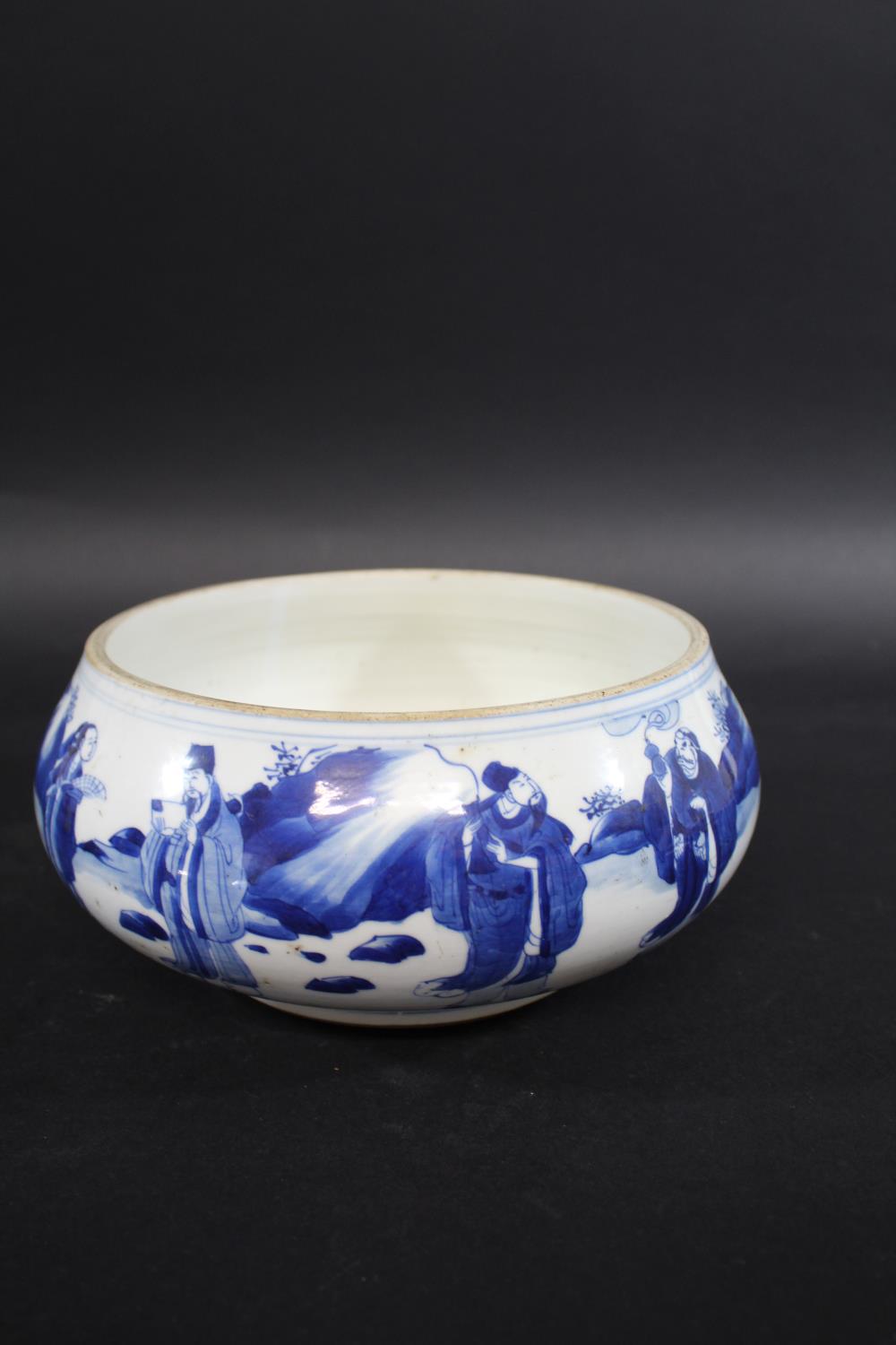 CHINESE PORCELAIN BLUE & WHITE CENSER - KANGXI Qing Dynasty Kangxi period, the rounded sides - Image 14 of 44