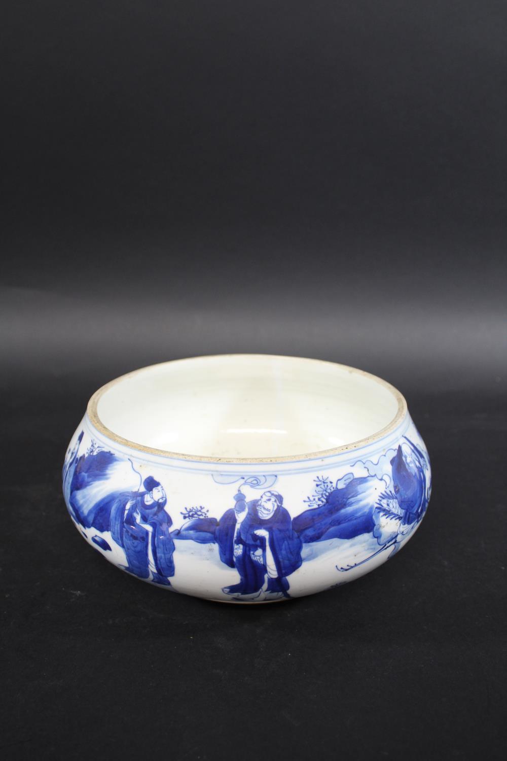 CHINESE PORCELAIN BLUE & WHITE CENSER - KANGXI Qing Dynasty Kangxi period, the rounded sides - Image 15 of 44