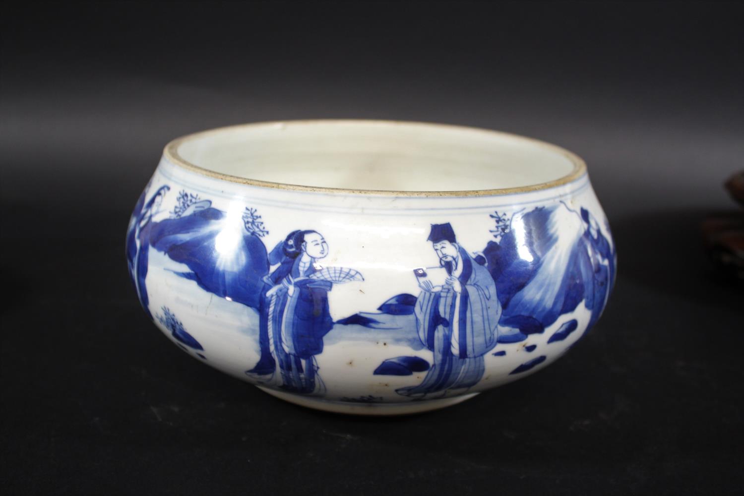 CHINESE PORCELAIN BLUE & WHITE CENSER - KANGXI Qing Dynasty Kangxi period, the rounded sides - Image 3 of 44
