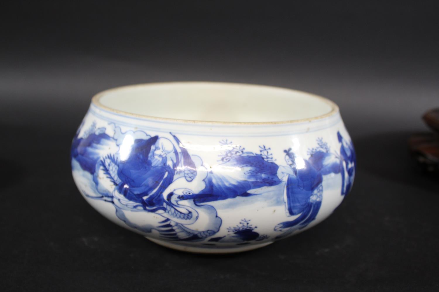 CHINESE PORCELAIN BLUE & WHITE CENSER - KANGXI Qing Dynasty Kangxi period, the rounded sides - Image 5 of 44