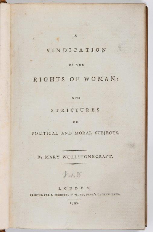 Wollstonecraft, Mary. A Vindication of the Rights of Woman: with Strictures on Political and Moral - Image 4 of 4