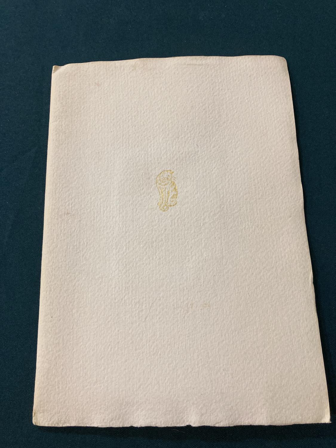Sassoon, Siegfried. An Octave, number 9 of 350 copies, signed by the author, portrait - Image 5 of 8