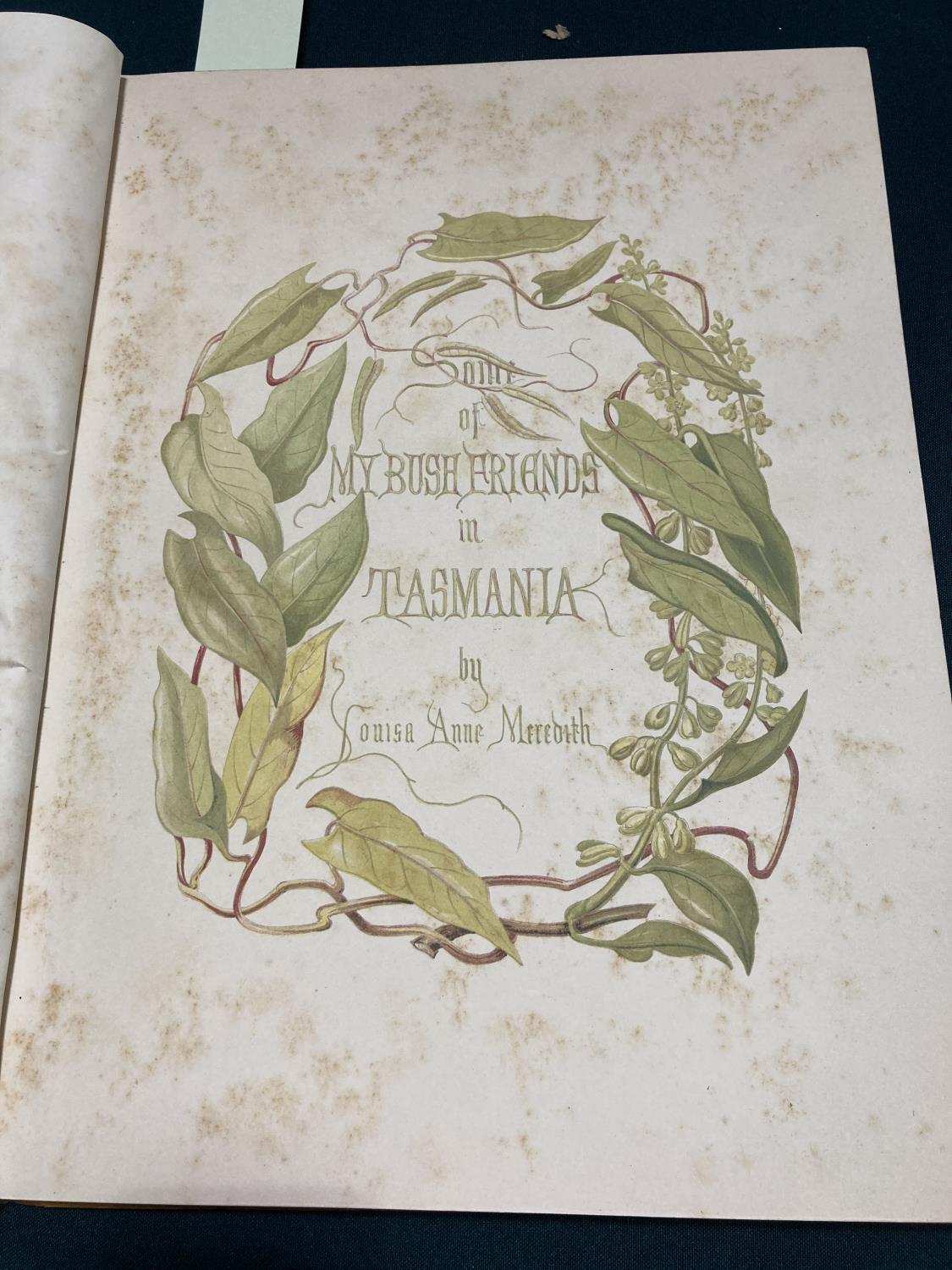 Meredith, Louis Anne. Some of My Bush Friends in Tasmania, first edition, chromolithographed