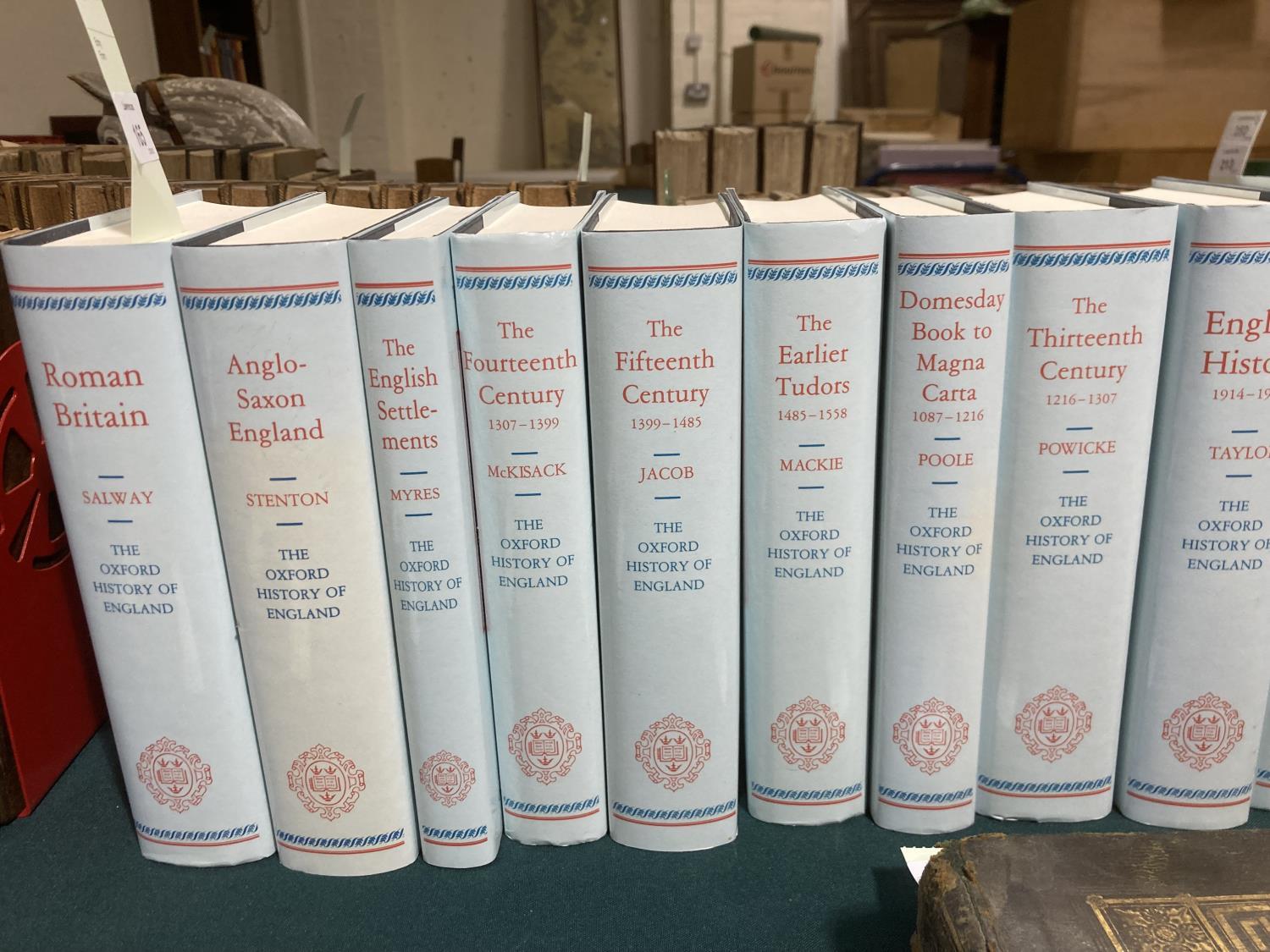 Clarke, Sir George, editor. The Oxford History of England, 16 volumes, original cloth, dust-jackets,