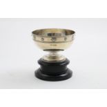 A GEORGE V SMALL ROSE BOWL with reeded borders and a frieze of applied studs and bosses below the