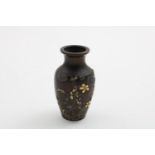 A LATE 19TH / EARLY 20TH CENTURY JAPANESE SHAKUDO VASE with character signature on the base, c.1900;
