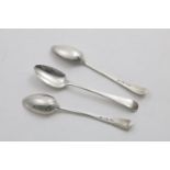 A SET OF THREE LATE 18TH CENTURY MALTESE TEA SPOONS Old English pattern, initialled "B", maker's