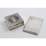 A SIAMESE NIELLOWORK CIGARETTE BOX square with wood lining, by F.W. Margrett of Bangkok and a