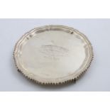 A GEORGE V SMALL SALVER with a gadrooned border, inscribed "SPARKFORD VALE HARRIERS POINT TO POINT