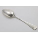 A GEORGE III PROVINCIAL TABLE SPOON Old English pattern, initialled "R" over "RC", maker's mark only