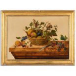 MANNER OF BALTHASAR VAN DER AST (c.1593-1657) STILL LIFE OF A BASKET OF FRUIT, WITH LOOSE FRUITS,