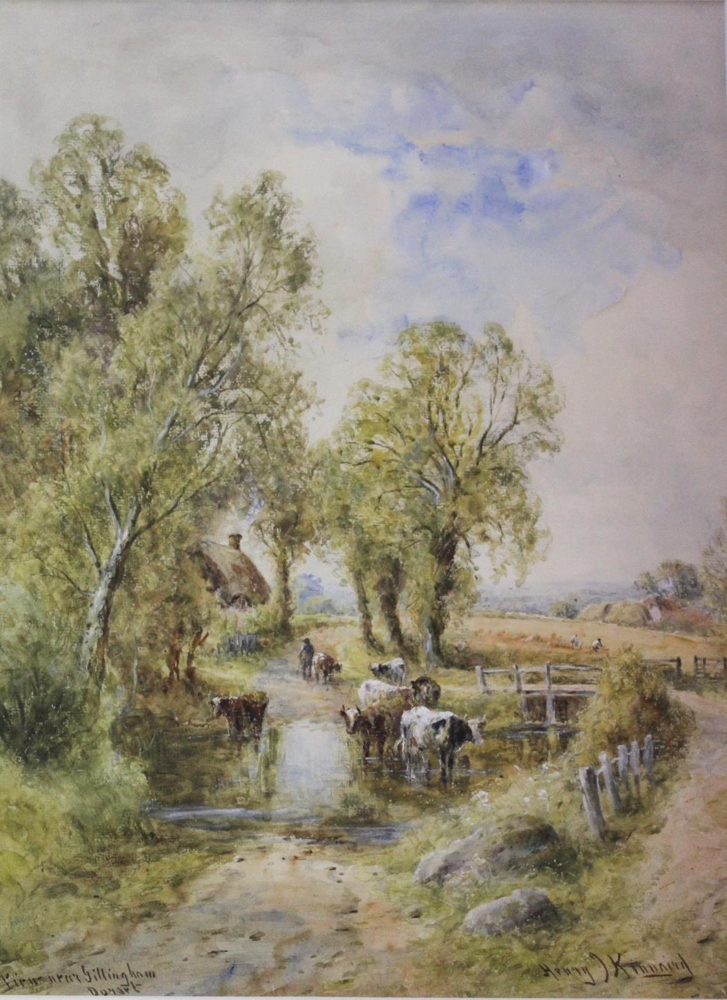 HENRY JOHN KINNAIRD (1861-1929) VIEW NEAR GILLINGHAM, DORSET Signed, inscribed with title,