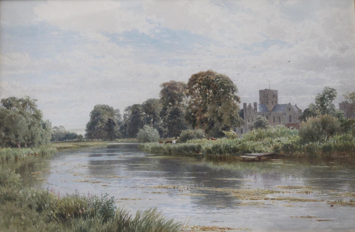 HARRY SUTTON PALMER (1854-1933) ST CROSS, NEAR WINCHESTER Signed, watercolour 34.5 x 52cm. ++ A