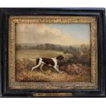JAMES BARENGER (1780-1831) A POINTER IN A FIELD Signed and dated 1826, oil on canvas 19.5 x 24.